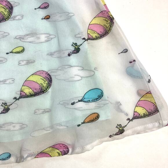 Dr Seuss Oh The Places Youll Go Hot Air Balloon Clouds Layered Sheer Tunic Dress - Picture 5 of 10